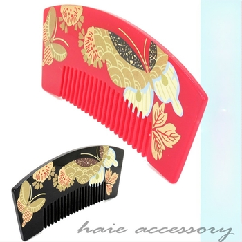 Accesorii pentru păr – pieptene acrilic cu floare de bujor, stil japonez, durabil, lansare primăvara 2025