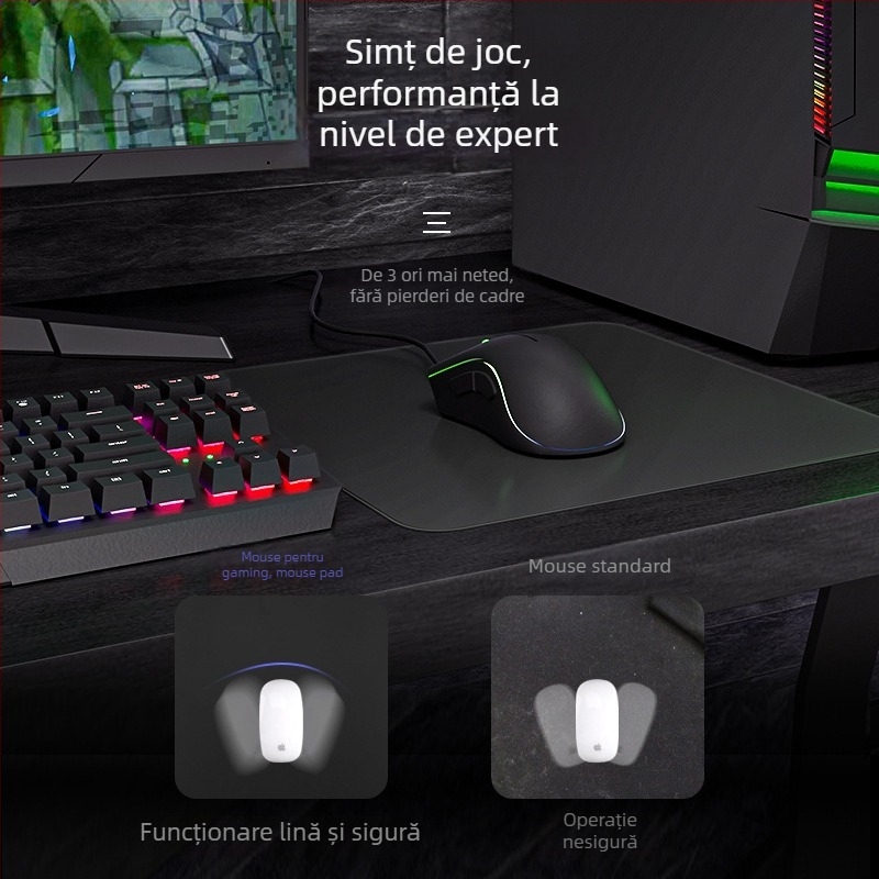 Pad pentru mouse din TPU — antiderapant, cu o singură față, personalizabil pentru Esports și birou.