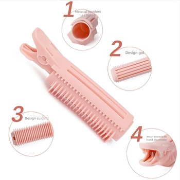 Clipuri de păr din plastic în stil coreean, geometric, pentru fixare sigură a rădăcinilor — Handmade, ambalaj independent