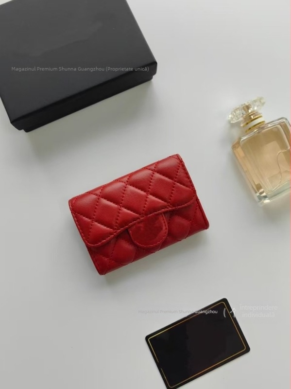 Portofel pentru monede din piele naturală, femei, unicolor, piele de vițel din primul strat, căptușeală din piele de vițel, Primăvara 2025, rezistent la uzură