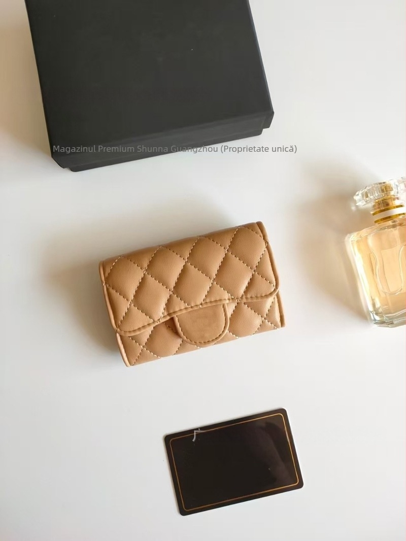 Portofel pentru monede din piele naturală, femei, unicolor, piele de vițel din primul strat, căptușeală din piele de vițel, Primăvara 2025, rezistent la uzură