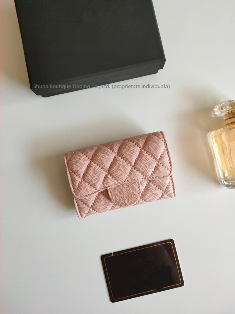 Portofel pentru monede din piele naturală, femei, unicolor, piele de vițel din primul strat, căptușeală din piele de vițel, Primăvara 2025, rezistent la uzură