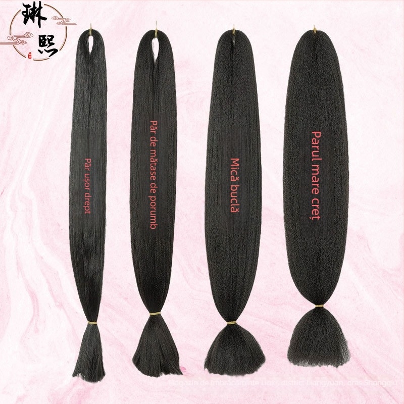 Material perucă cosplay - Handmade, Păr lung, Mătase autohtonă, Stil antic, DIY stilizare Hanfu