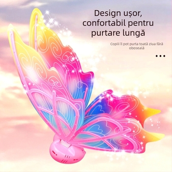 Aripi luminoase pentru copii: aripi de fluture și aripi de înger-elf, accesoriu pentru spate (Vară 2024)