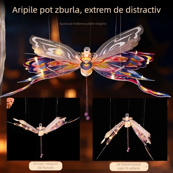Fenar cu fluture pentru copii – kit DIY handmade, luminos, formă neregulată, stil desen animat/chinezesc, marcă Yi xi
