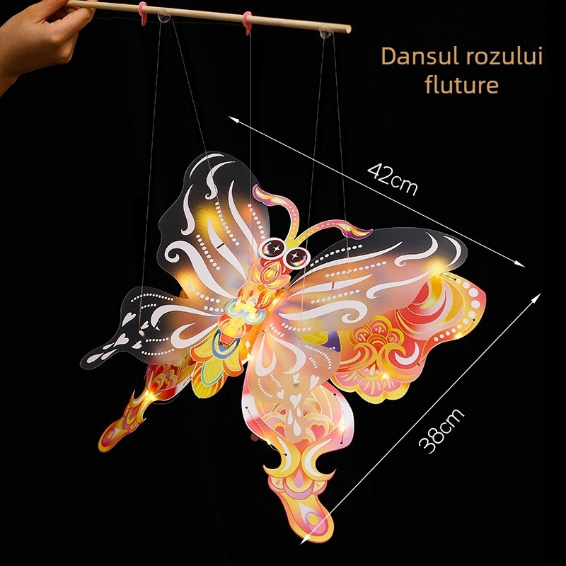 Fenar cu fluture pentru copii – kit DIY handmade, luminos, formă neregulată, stil desen animat/chinezesc, marcă Yi xi