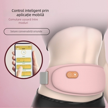 Centură de încălzire pentru menstruație cu încălzire infraroșu și masaj cu vibrații, încărcare USB, control prin aplicație/Bluetooth, trei niveluri de încălzire, Model P71