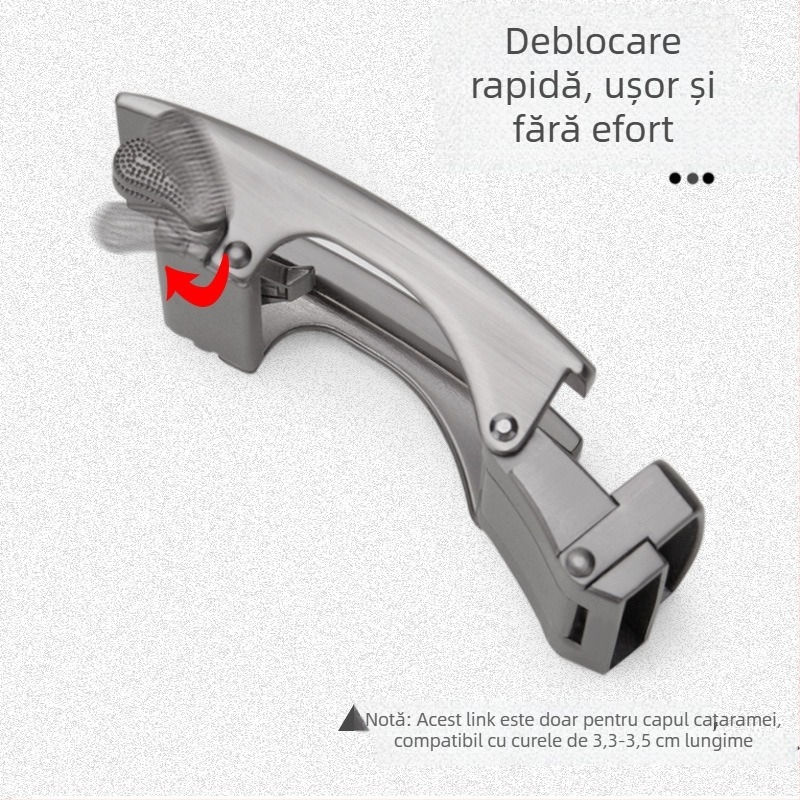 Cataramă automată pentru curea bărbați – aliaj, formă dreptunghiulară, stil business
