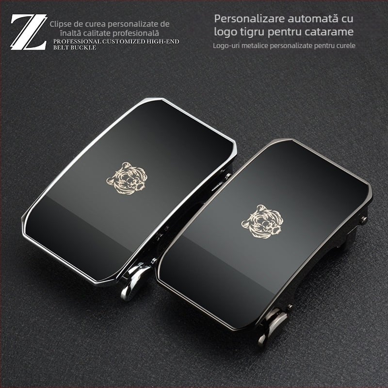 Cataramă automată pentru curea cu cap de tigru, formă dreptunghiulară, din aliaj, pentru bărbați, stil business