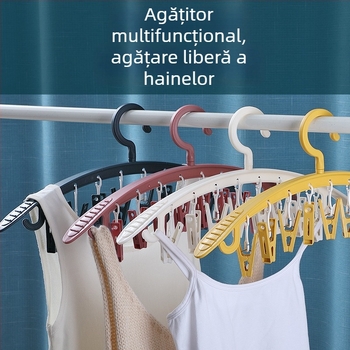 Raft uscare cu clips – plastic, pentru pantaloni, șosete, cravate și haine, model B050101062, 180 bucăți pe cutie
