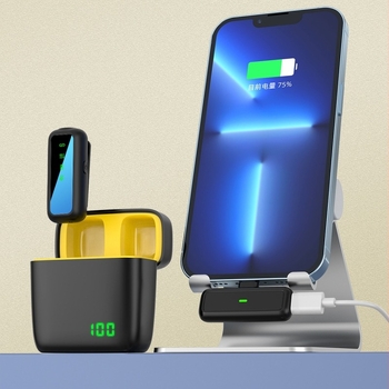 Microfon Lavalier TX5 cu Afișaj Digital, Difuzare Live/Înregistrare Dual-Channel, Reducere zgomot, Omnidirectional
