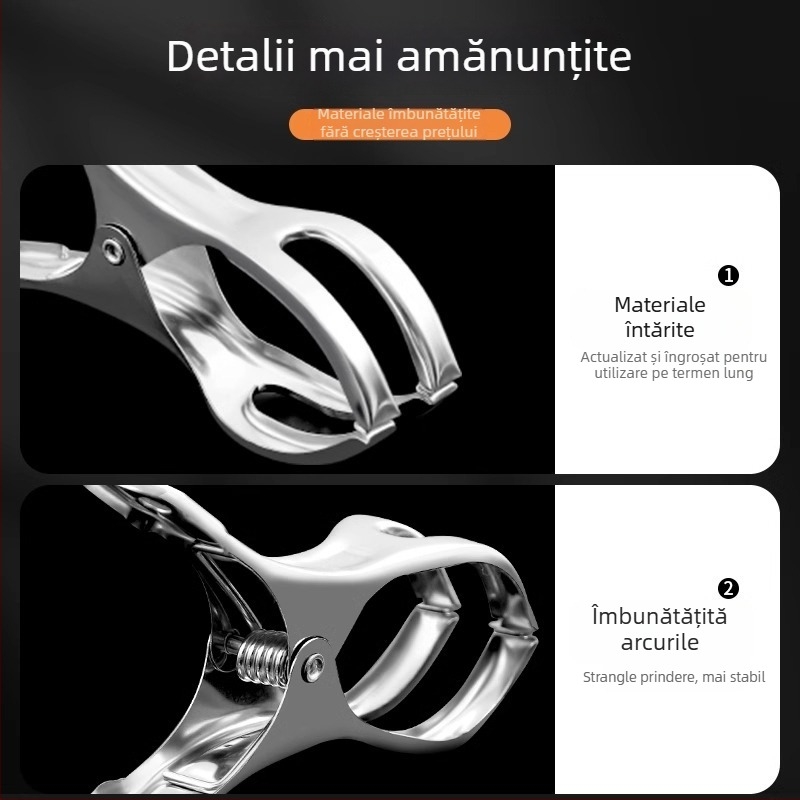 Clip din oțel inoxidabil pentru uscat haine – fix anti-vânt pentru șosete, potrivit pentru pilote, lenjerie și haine