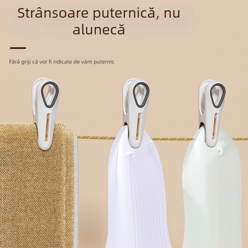 Clipuri de uscare din plastic, set de 72 bucăți, pentru pilote și haine, utilizare universală, design modern minimalist