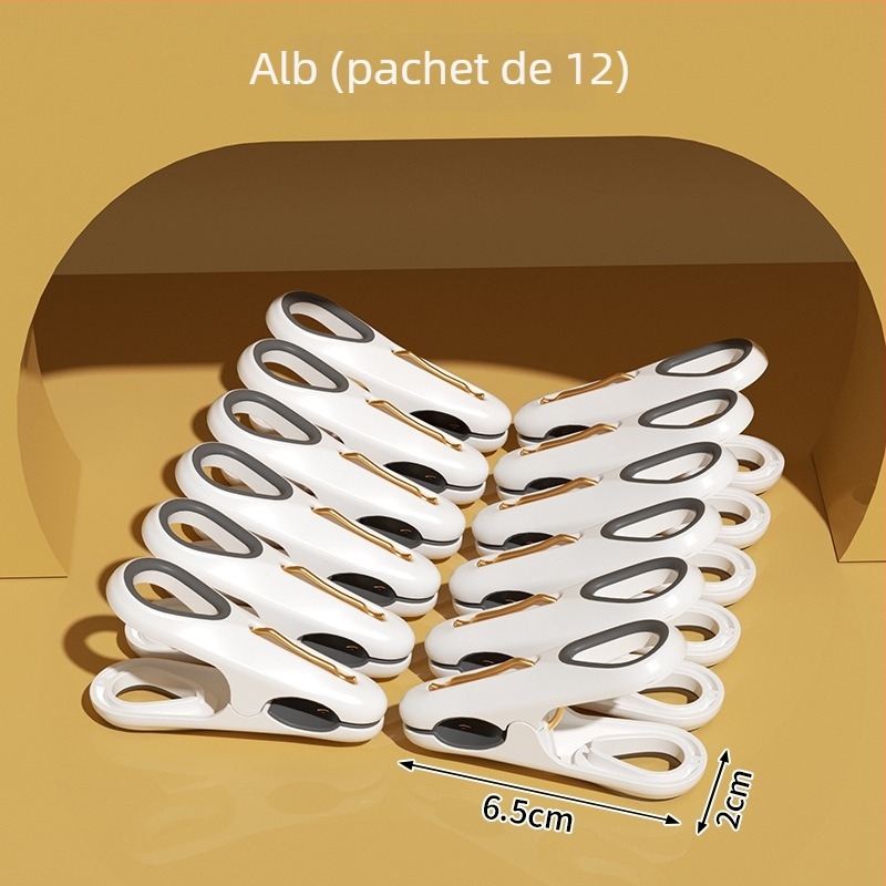Clipuri de uscare din plastic, set de 72 bucăți, pentru pilote și haine, utilizare universală, design modern minimalist