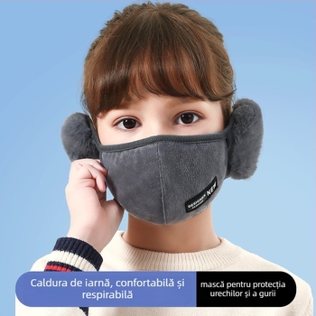 Protecții pentru urechi pentru copii — iarnă și toamnă, din bumbac, montate pe urechi, respirabile, protecție împotriva frigului