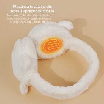 Protecții pentru urechi încălzite USB, Unisex, Iarnă, Exterior, Mențin căldura