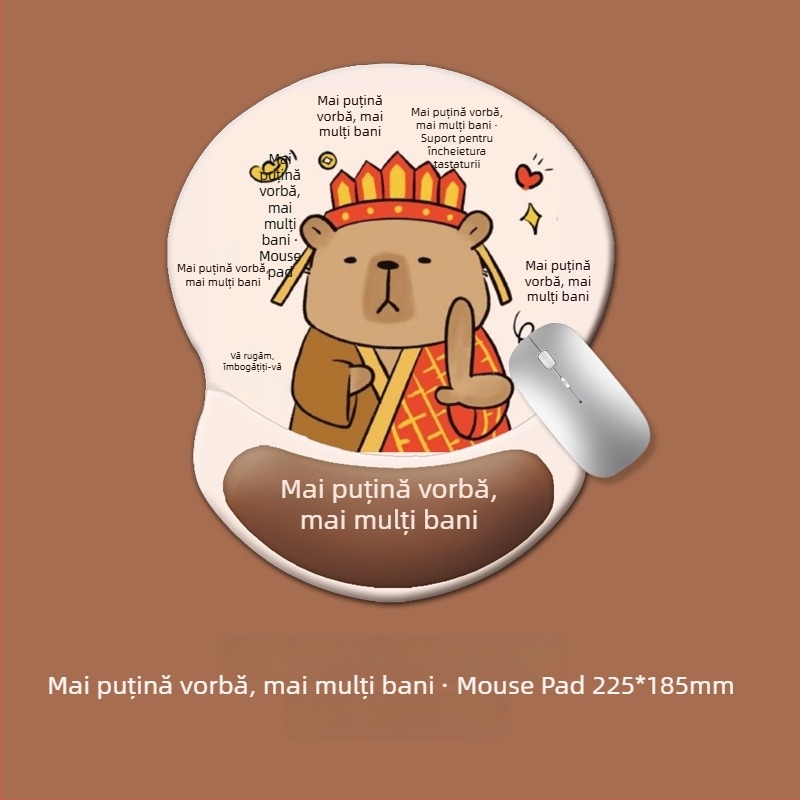 Padă pentru tastatură și suport pentru încheietura mouse-ului – silicon, anti-derapant, rezistent la uzură, model 0081 #0699, personalizare disponibilă