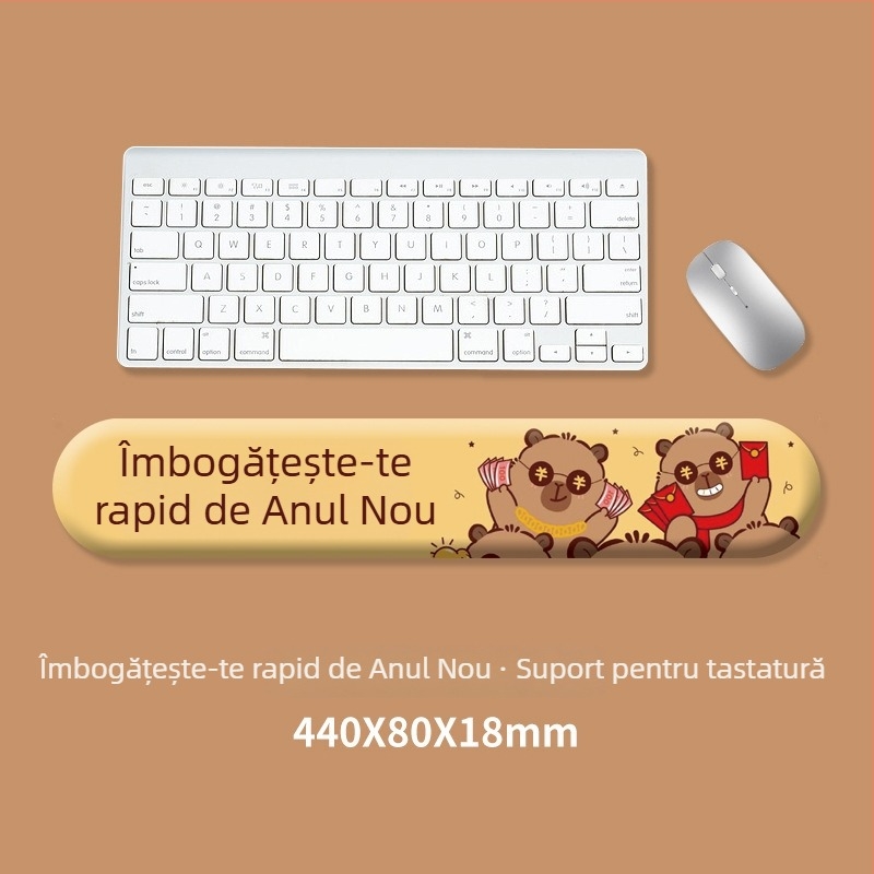Pad tastatură și suport de încheietură pentru mouse, silicon, anti-alunecare, rezistent la uzură, model 0081-0699