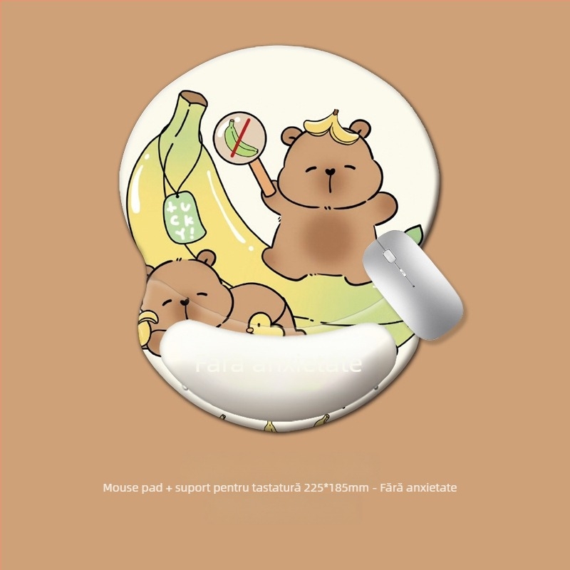 Padă de tastatură și suport pentru încheietura mâinii al mouse-ului, silicon, antiaderent, rezistent la uzură, model 0081-0699, pentru birou