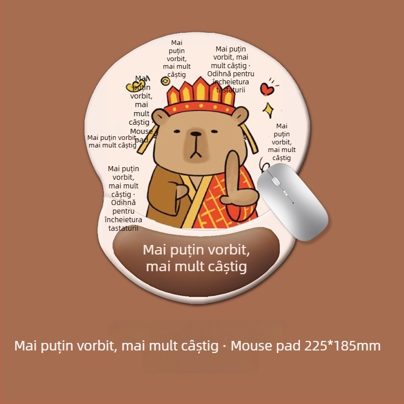 Padă de tastatură și suport pentru încheietura mâinii al mouse-ului, silicon, antiaderent, rezistent la uzură, model 0081-0699, pentru birou