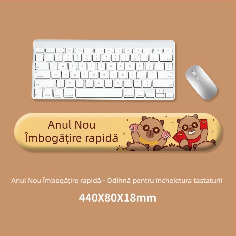 Padă de tastatură și suport pentru încheietura mâinii al mouse-ului, silicon, antiaderent, rezistent la uzură, model 0081-0699, pentru birou