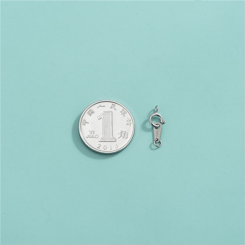 Încuietoare pentru bijuterii din argint 925, placare electroplată, închizătoare cu inel dublu și arc, accesoriu DIY de conectare