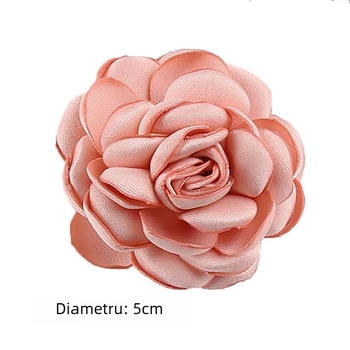 Accesorii textile - floare din țesătură 3D cu margine arsă, model flori, stil coreean