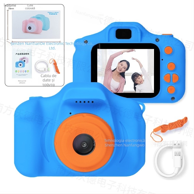 X2 Cameră Digitală pentru Copii - 1-5 MP, Card TF, Autonomie baterie 1-3 ore, Fotografii și Videoclipuri