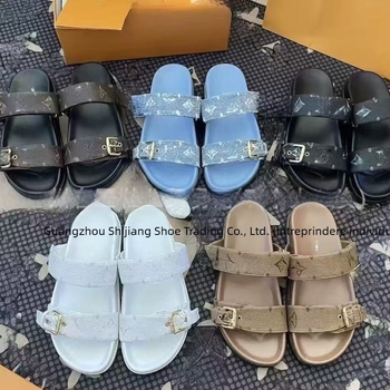 Flip-flops unisex pentru adulți, partea superioară din piele microfibră, talpă din cauciuc, închidere cu un clic