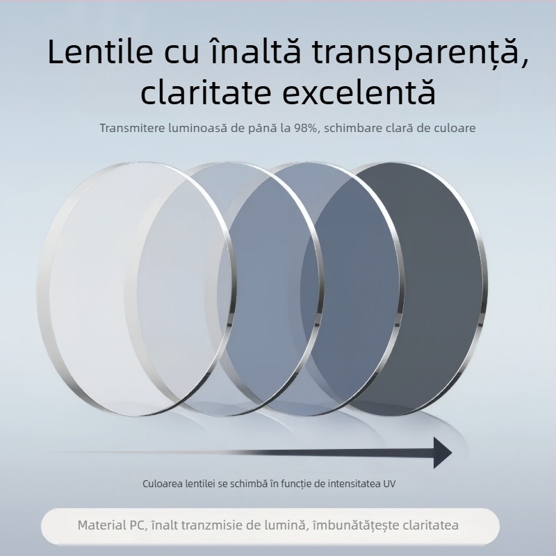 Ochelari de ciclism cu ramă din plastic memorie, lentile interschimbabile, lentile cu oglindă plată