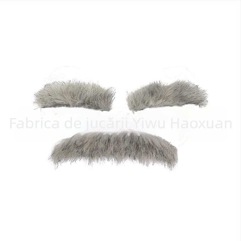 Prop cosplay barbă - realizat manual din material textil, marcă Rainstorm, potrivit ca cadou de Ziua Tatălui și Halloween