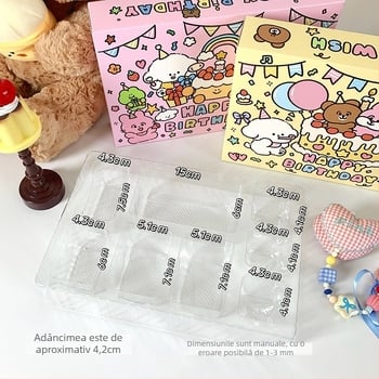 Sac de cadou din hârtie, de mână, stil coreean, imprimat; potrivit pentru cadouri de ziua de naștere și Ziua Îndrăgostiților