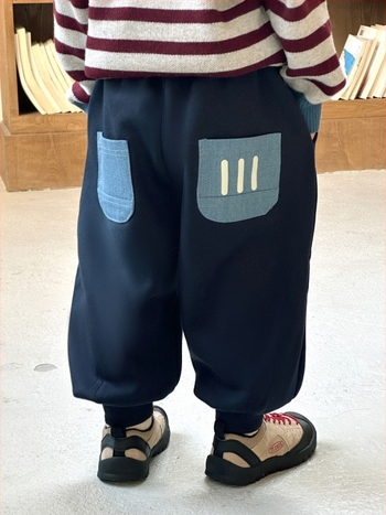 Pantaloni trening pentru băieți cu căptușeală din fleece, iarnă, stil coreean, material Ollie velvet, 62.8% bumbac / 37.2% poliester, talie medie cu curea elastică