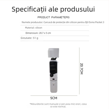 Dji Osmo Pocket 3 husă protecție din silicon, compatibilă cu Osmo Pocket 3, material silicon