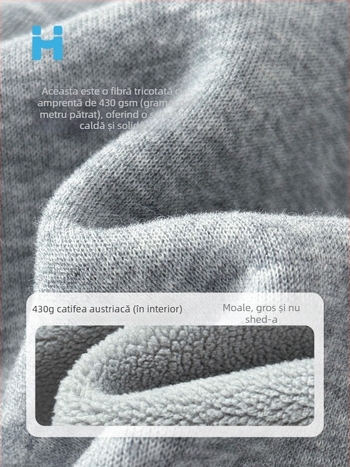 Haima's House Pantaloni de iarnă pentru băieți, stil coreean, țesătură terry, 60% bumbac, talie medie cu curea de cauciuc