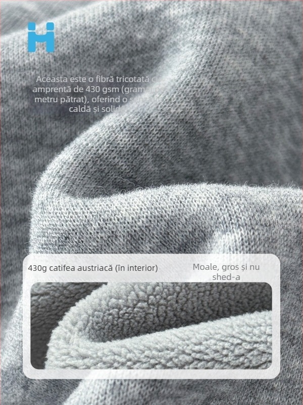 Haima's House Pantaloni de iarnă pentru băieți, stil coreean, țesătură terry, 60% bumbac, talie medie cu curea de cauciuc