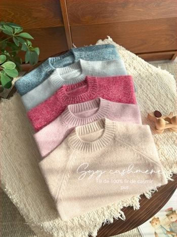 Pulover pentru copii din cașmir, 100% cașmir de capră, gros, pentru vârsta 3–8 ani, iarnă/toamnă