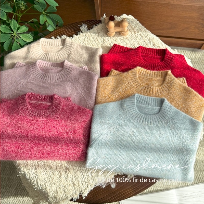 Pulover pentru copii din cașmir, 100% cașmir de capră, gros, pentru vârsta 3–8 ani, iarnă/toamnă