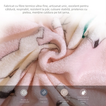 Pătură de bebeluș din flanel cu design desen animat, pentru patru anotimpuri, personalizare disponibilă, pentru nou-născuți până la 6 ani