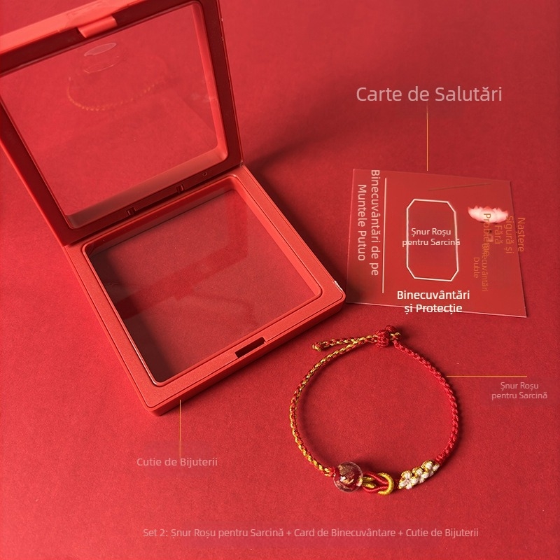 Brățară pentru femei însărcinate – tricotată manual din fir de bumbac, design original, brand Easy to get jewelry, Primăvara 2025