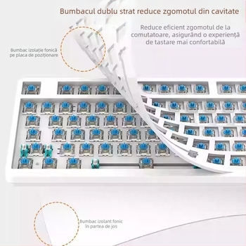 Tastatură mecanică cu 104 taste, axă, cu fir, pentru desktop