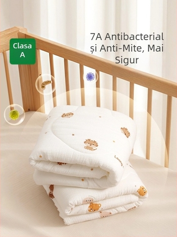 Cuvertură pentru nou-născuți, călduroasă toamnă-iarnă, imprimeu animal, material din fir, nivel de siguranță A