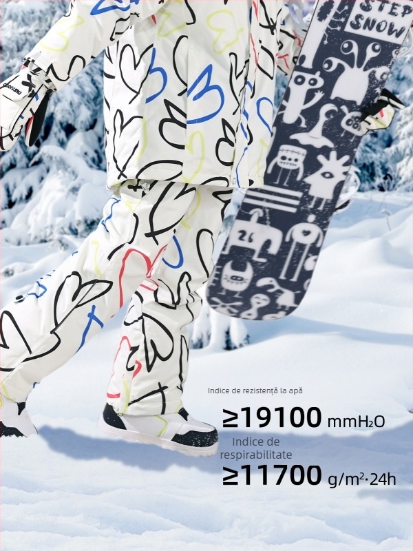 oddivski 2024 Pantaloni de schi pentru copii, unisex, 3L impermeabili, rezistenți la vânt, exterior din nailon, izolație mătase-pamuk