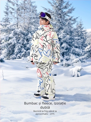 oddivski Set de ski pentru copii Unisex — Impermeabil 20000mmH2O, Rezistent la vânt, Respirabil, Oxford țesătură, Umplutură Silk Cotton (HXF21046)