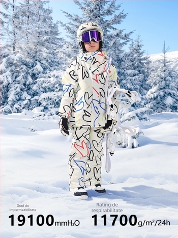 oddivski Set de ski pentru copii Unisex — Impermeabil 20000mmH2O, Rezistent la vânt, Respirabil, Oxford țesătură, Umplutură Silk Cotton (HXF21046)