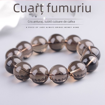 Brățară Tea Crystal Smoky Quartz, cerc simplu, lux discret, Jing Yao