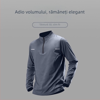 Top termic de iarnă pentru bărbați – bază cu mânecă lungă, lungime pe șolduri, căptușeală micro-catifea, poliester care se usucă rapid 91–95%