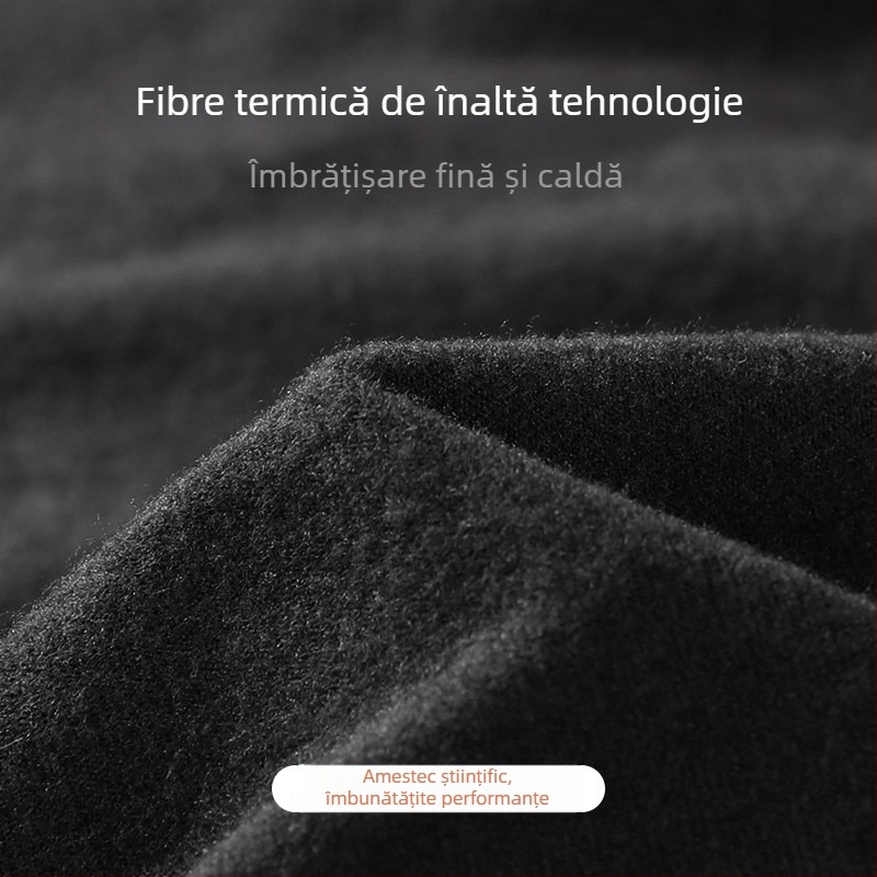 Top termic de iarnă pentru bărbați – bază cu mânecă lungă, lungime pe șolduri, căptușeală micro-catifea, poliester care se usucă rapid 91–95%