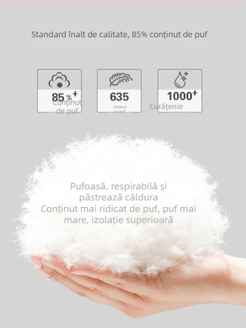 Jachetă de iarnă trei în unu pentru fetițe, cu glugă, pentru 1–3 ani, umplutură din puf de gâscă alb, exterior din nylon, căptușeală poliester