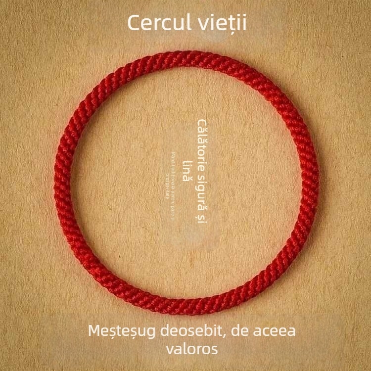 Brățară din sfoară, lucrată manual, stil etnic, unisex, fără închizător, pentru Anul Dragonului, brățară pentru cuplu